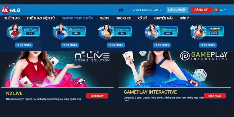 HL8 - Nhà cái cá cược đẳng cấp hàng đầu trên thị trường 6 Người Chơi Lựa Chọn Sảnh Cược Sòng Bài Để Bắt Đầu Cá Cược